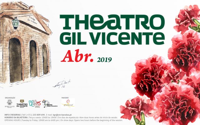Teatro Gil Vicente apresenta-se para o mês de abril