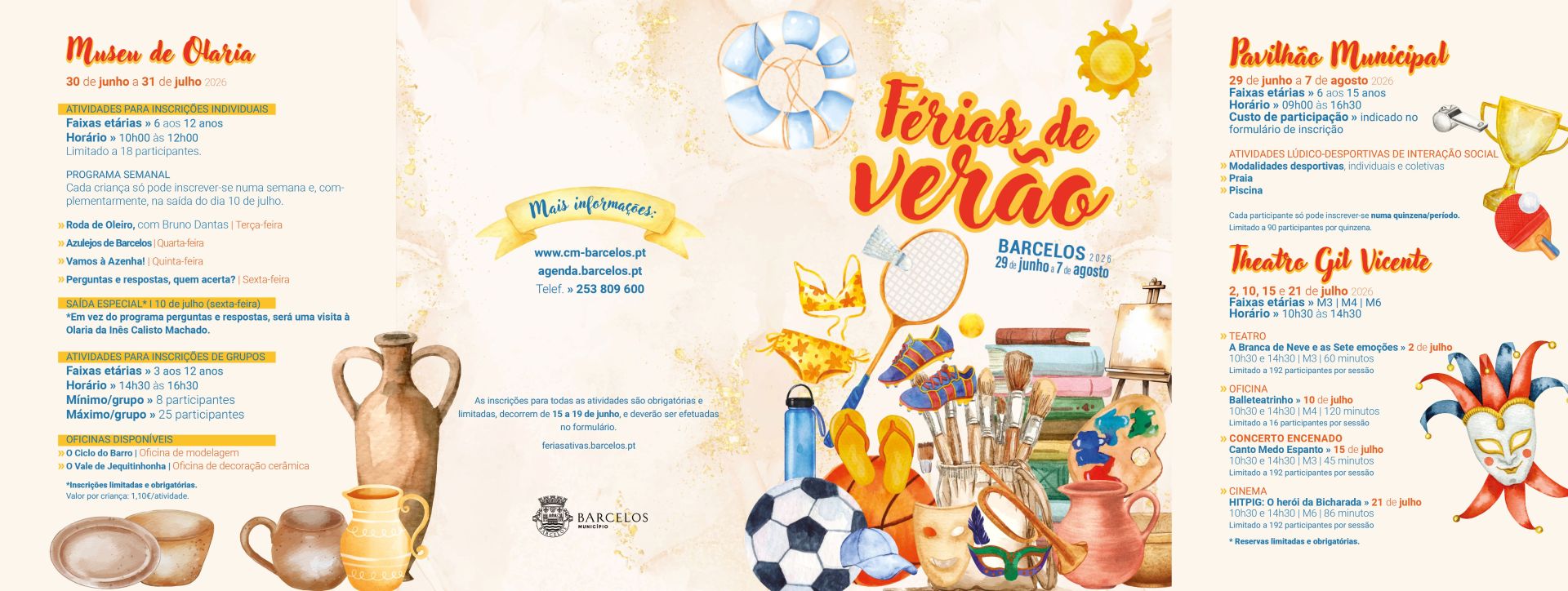 Programa  Férias de Verão  regressa com dezenas de atividades  para crianças e jovens do concelho