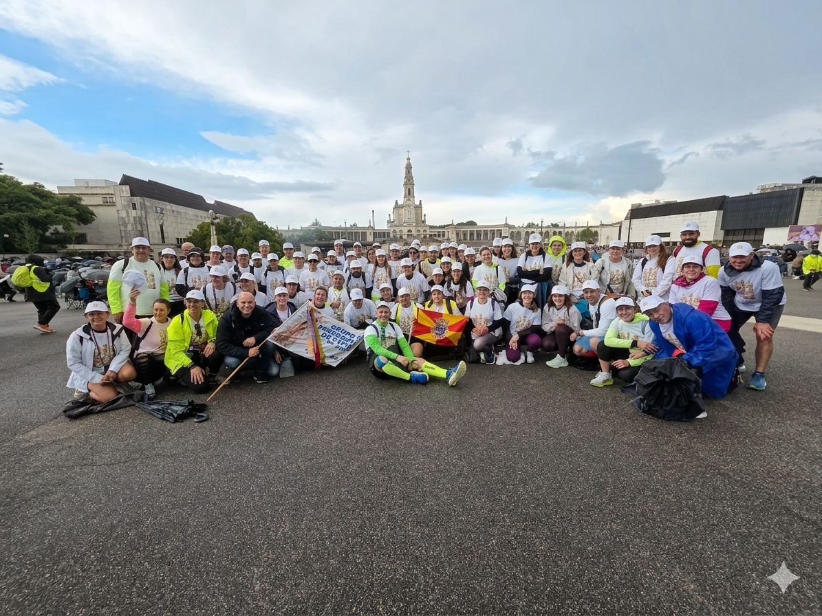 Grupo de Peregrinos de Barcelos - Sr. Viana já se encontra no Santuário de Fátima.