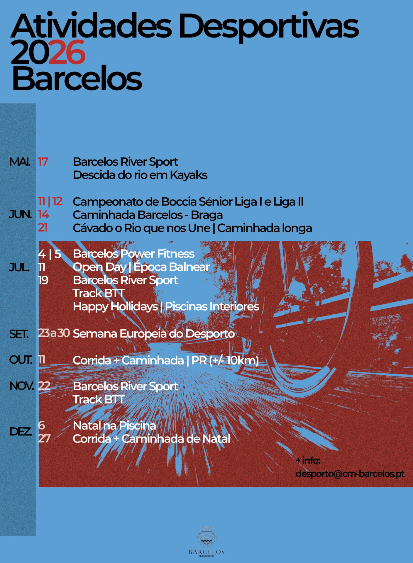 Município de Barcelos promove atividades desportivas  entre maio e dezembro