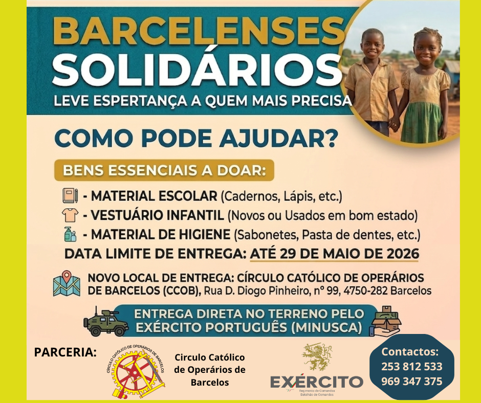 Barcelenses solidários: Vamos levar esperança às crianças da República Centro-Africana