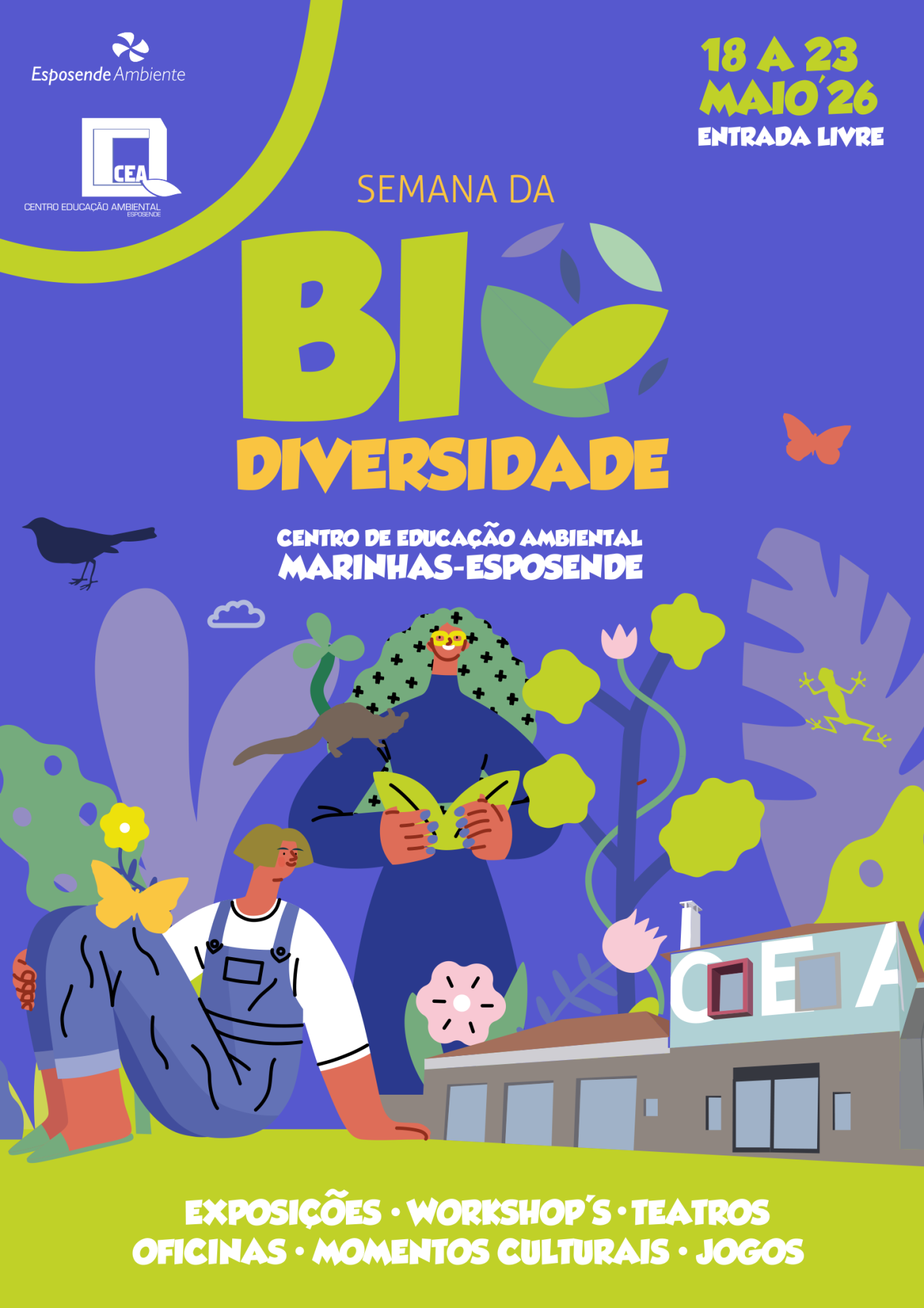 Centro de Educação Ambiental acolhe Semana da Biodiversidade de 18 a 23 de maio