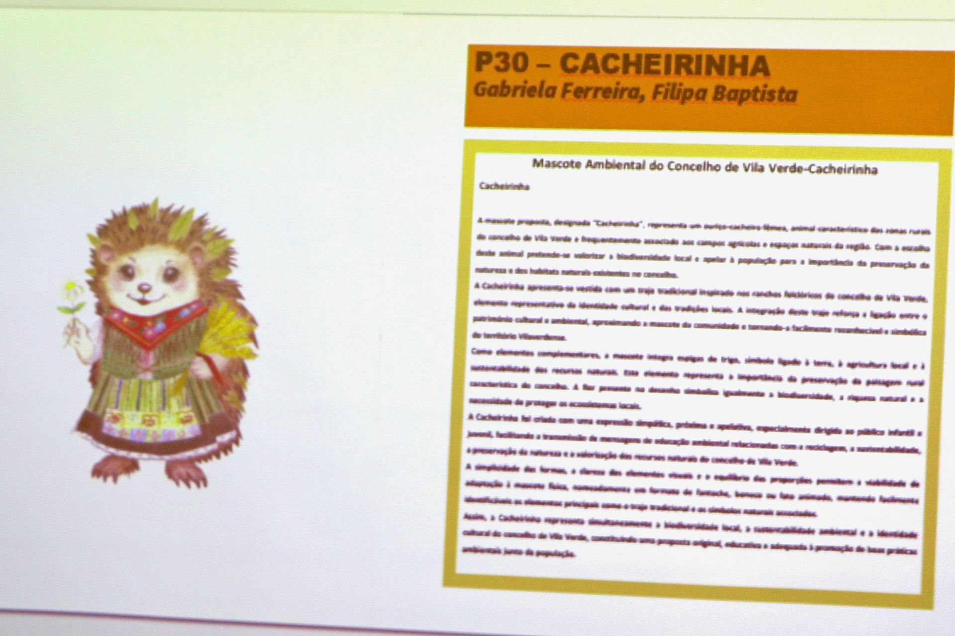  A Cacheirinha  é a nova mascote para a defesa do ambiente em Vila Verde